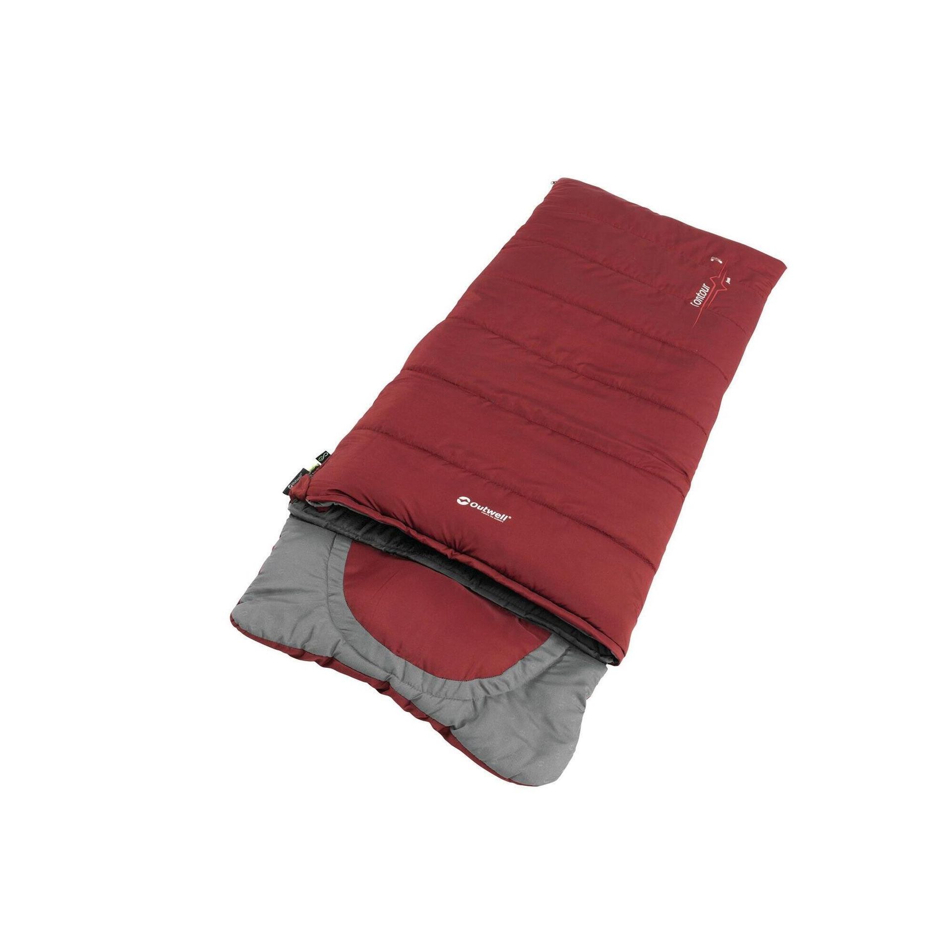 Śpiwór dla dziecka Outwell Contour Junior (140 cm) - red/grey