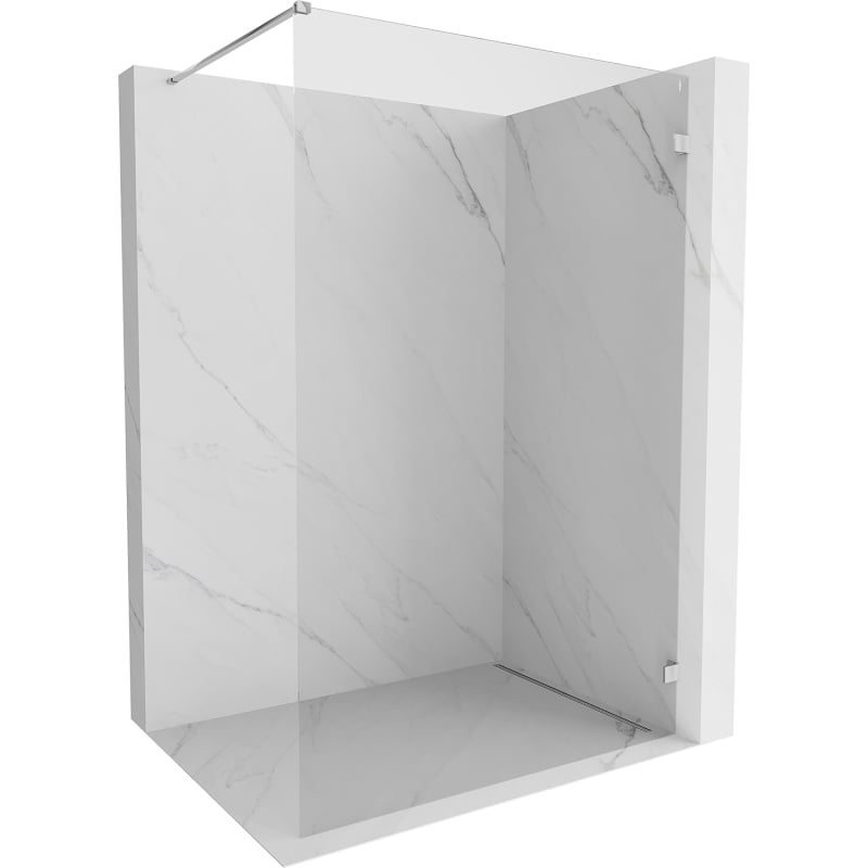 Mexen Lunar ścianka prysznicowa Walk-in prawa 140 x 200 cm, transparent 8 mm, chrom - 830-140-000-01-00-P