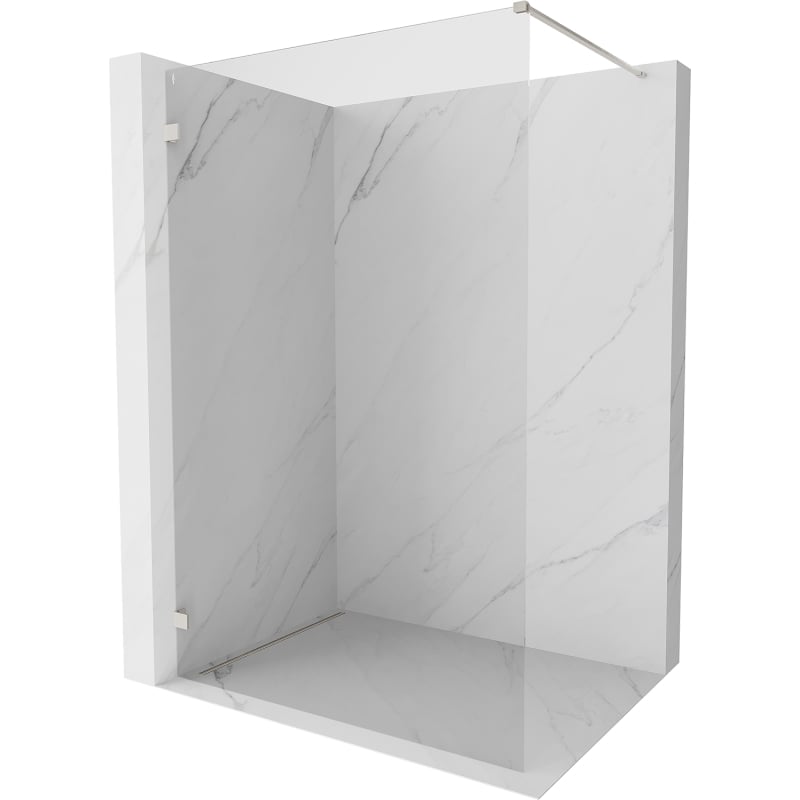 Mexen Lunar ścianka prysznicowa Walk-in lewa 110 x 200 cm, transparent 8 mm, nikiel szczotkowany - 830-110-000-97-00-L