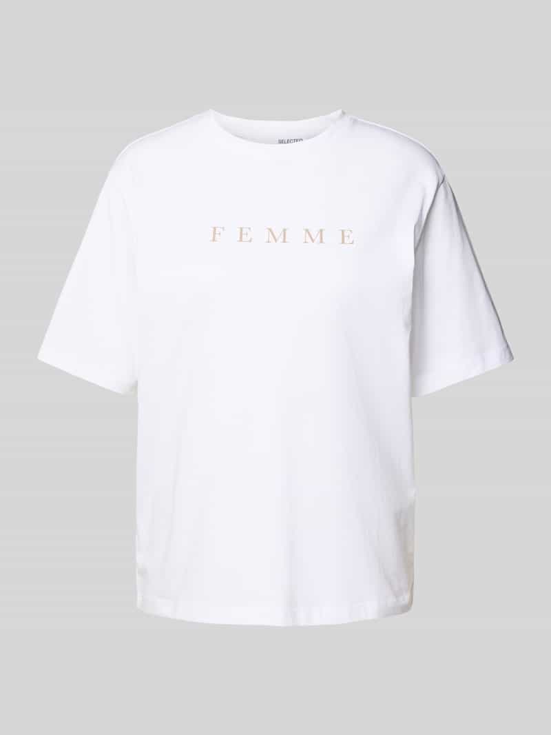 T-shirt o kroju oversized z nadrukiem z logo model ‘VILJA’