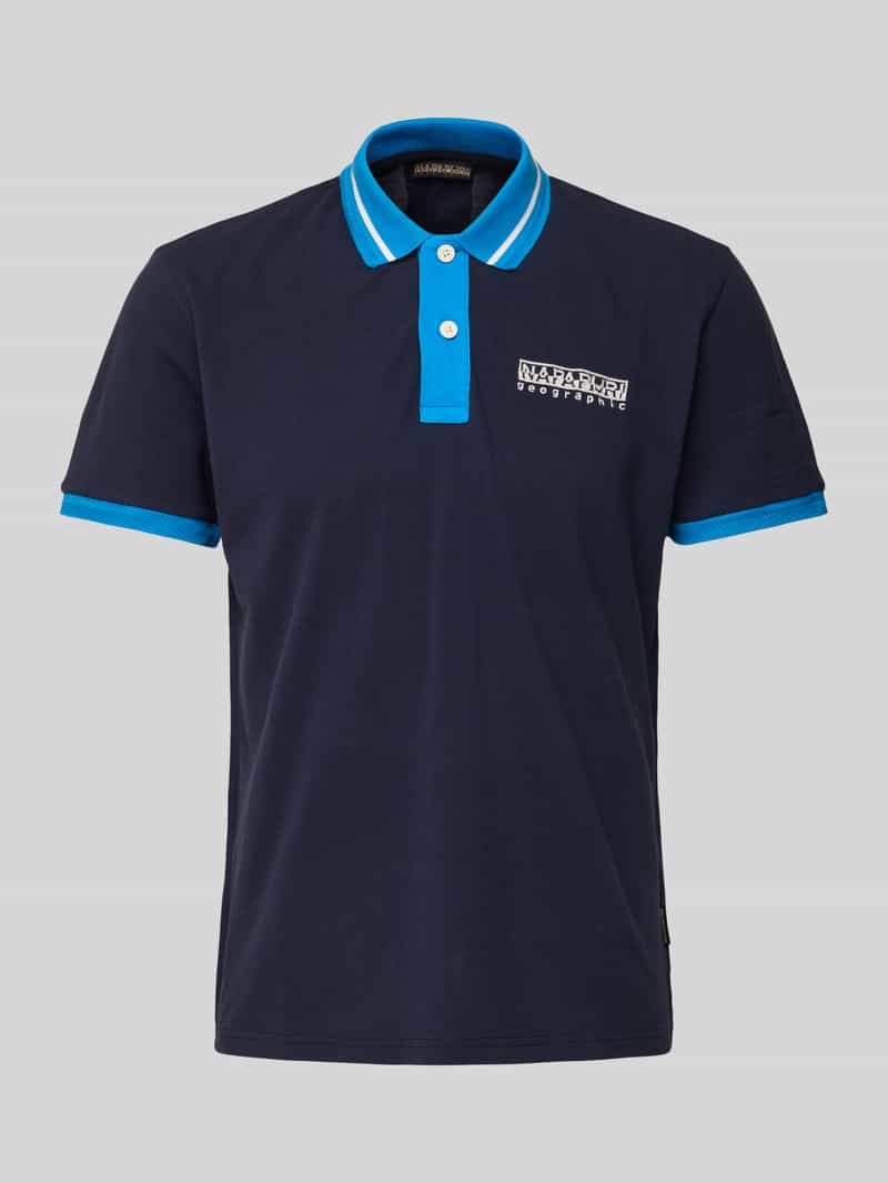 Koszulka polo o kroju regular fit z wyhaftowanym logo model ‘E-MURLO’