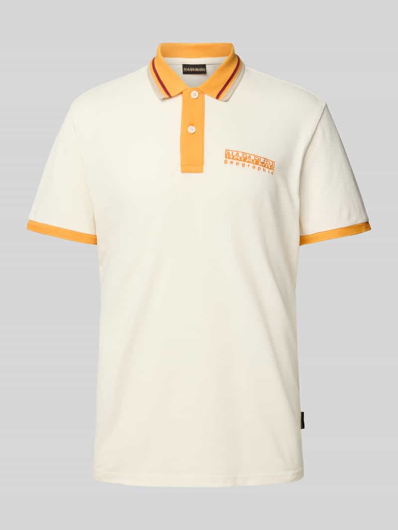 Koszulka polo o kroju regular fit z wyhaftowanym logo model ‘E-MURLO’
