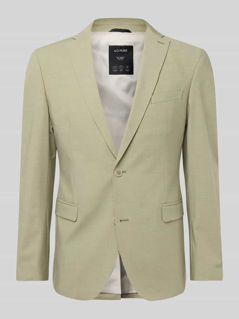 Marynarka do garnituru o kroju slim fit z melanżowego streczu