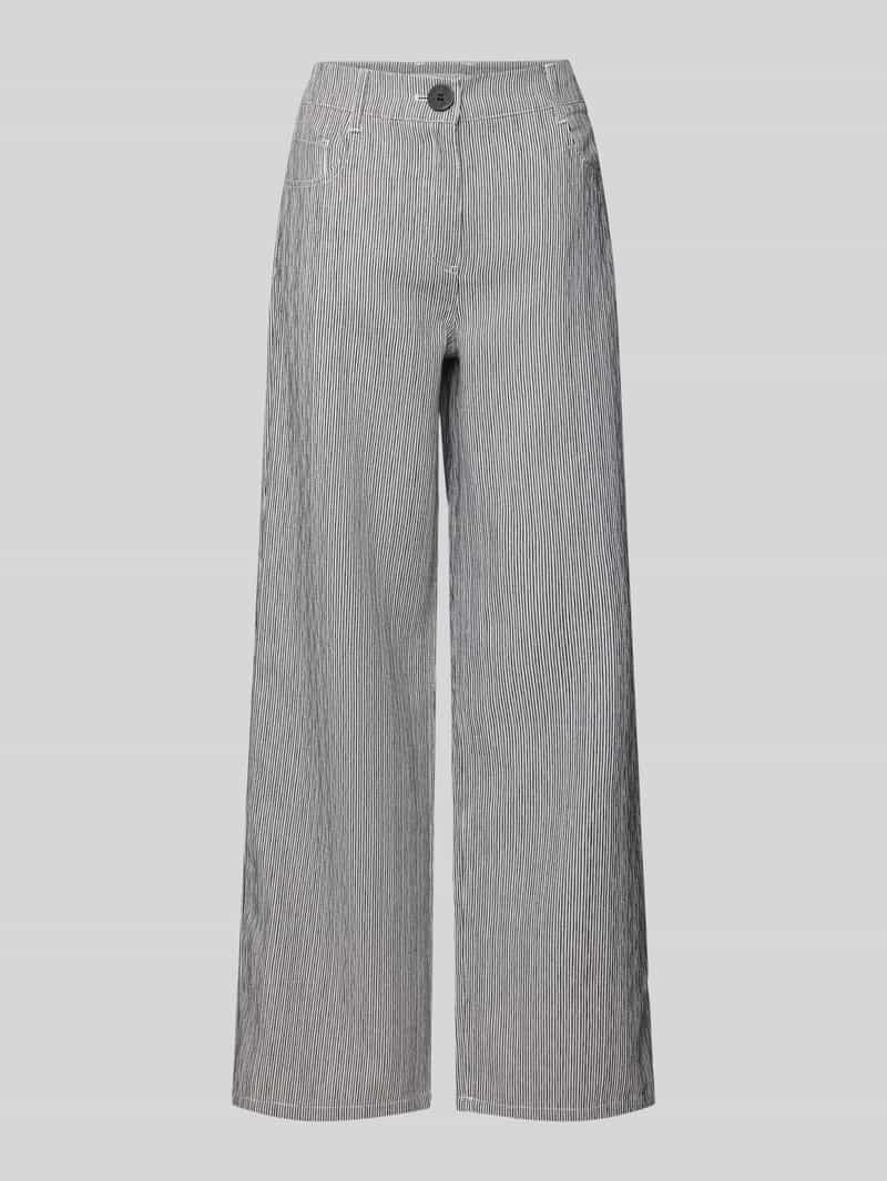 Spodnie materiałowe z szeroką nogawką i 5 kieszeniami model ‘EMILY’