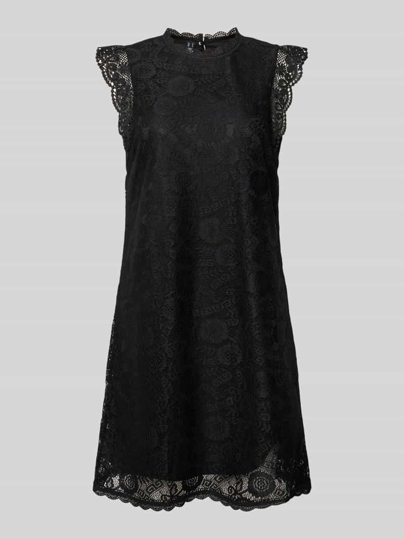 Sukienka z koronki o kroju regular fit z falistym brzegiem model ‘OLLINE’