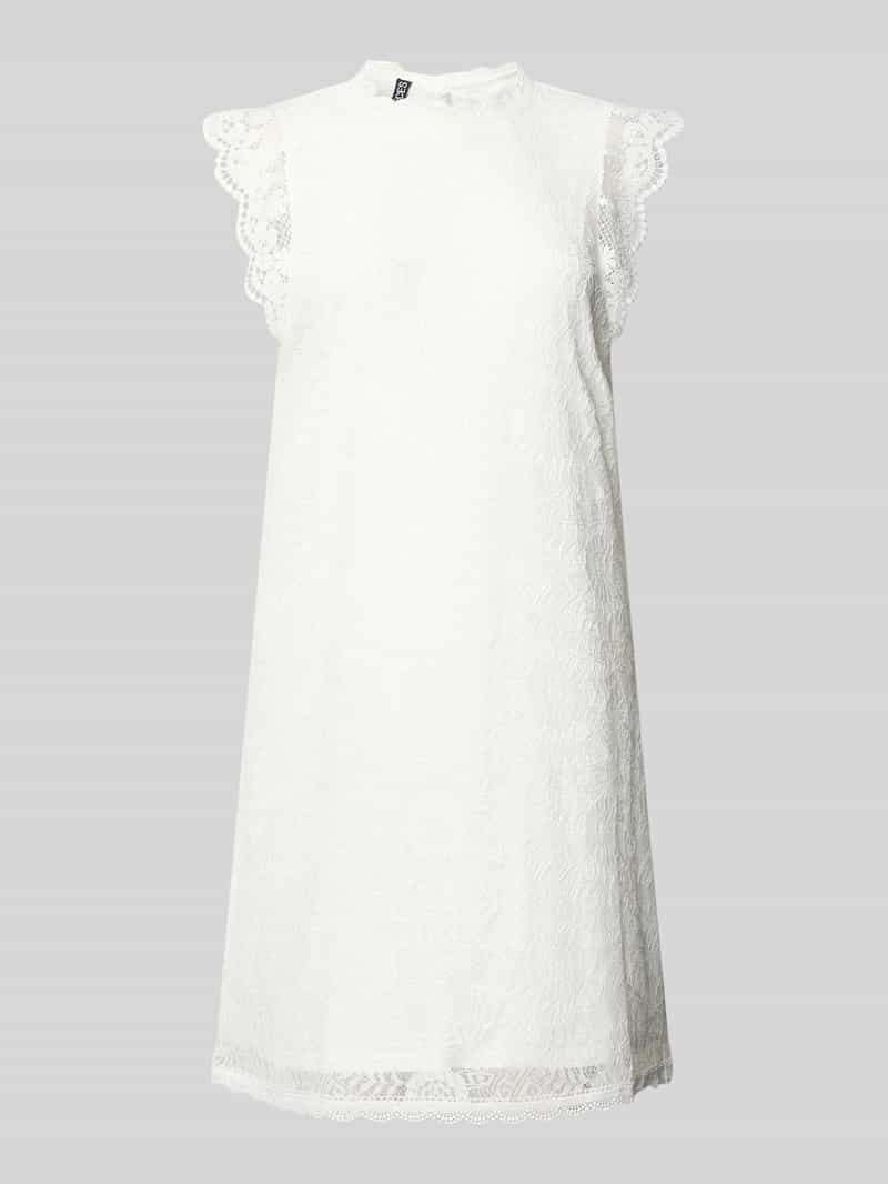 Sukienka z koronki o kroju regular fit z falistym brzegiem model ‘OLLINE’