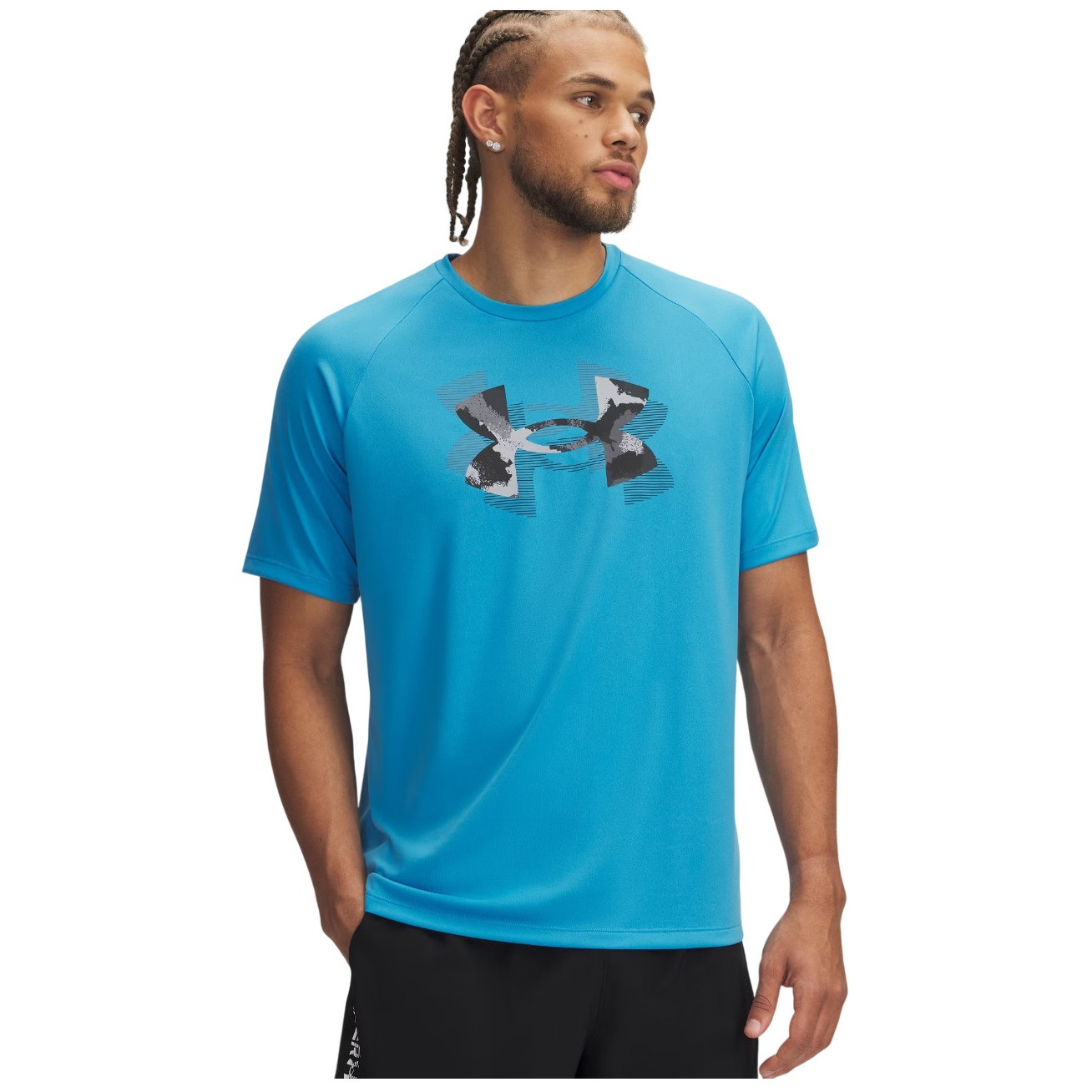 Koszulka męska Under Armour M Tech Print Fill SS Rozmiar: L / Kolor: niebieski