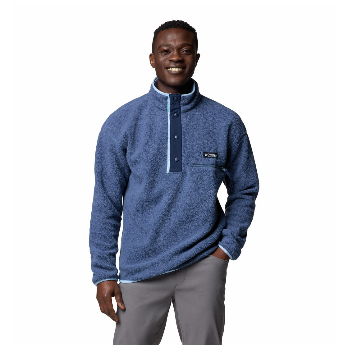Męska bluza Columbia Helvetia™ II Half Snap Fleece Rozmiar: L / Kolor: niebieski/jasnoniebieski