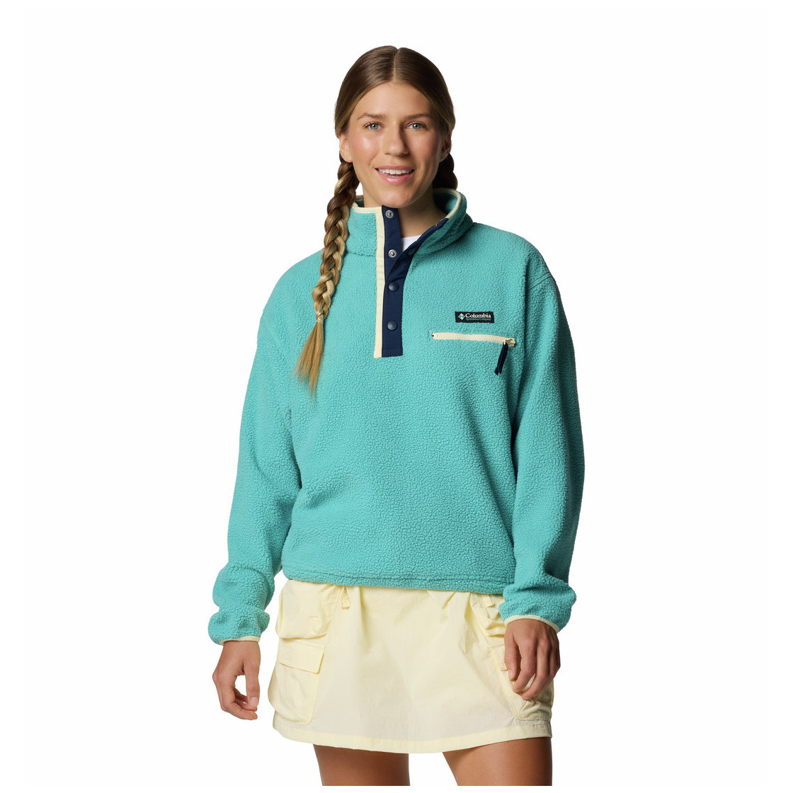 Bluza damska Columbia Helvetia™ II Cropped Half Snap Fleece Rozmiar: XL / Kolor: jasnozielony