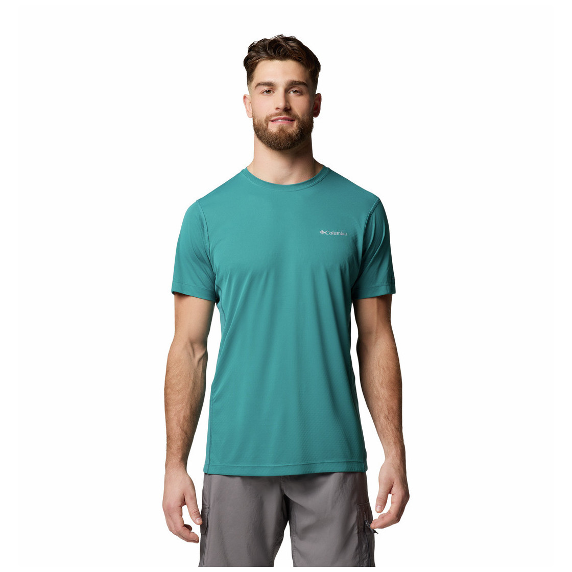 Męska koszulka Columbia Zero Rules™ Light Short sleeve Crew Rozmiar: M / Kolor: zielony