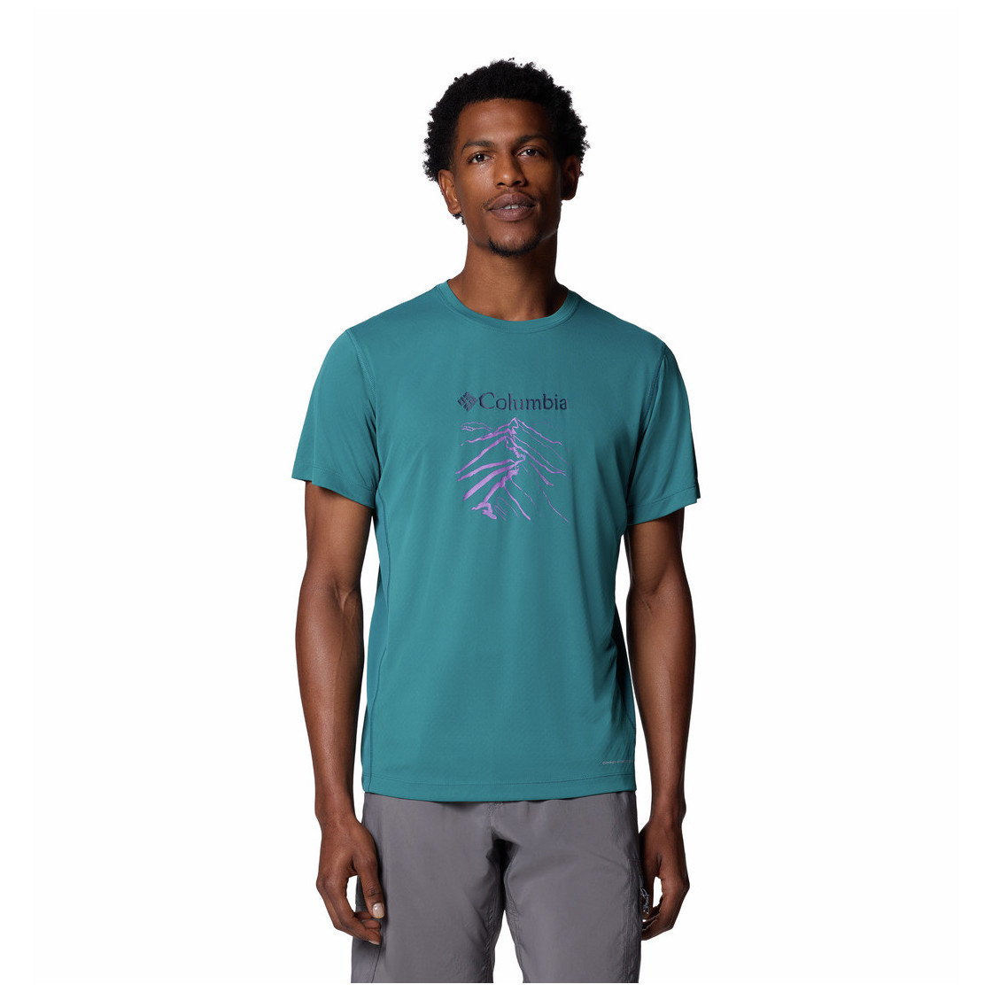 Koszulka męska Columbia Zero Rules™ Light Short sleeve Graphic Crew Rozmiar: XXL / Kolor: zielony/niebieski