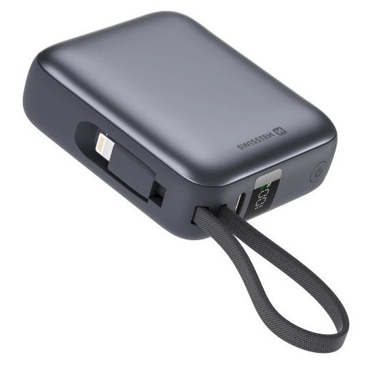 Powerbank Swissten 10000 mAh USB-C / Lightning Kolor: czarny