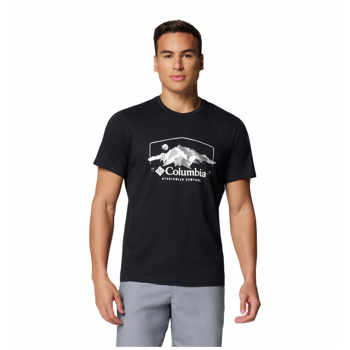 Koszulka męska Columbia Path Lake™ Graphic Tee II Rozmiar: L / Kolor: czarny/szary