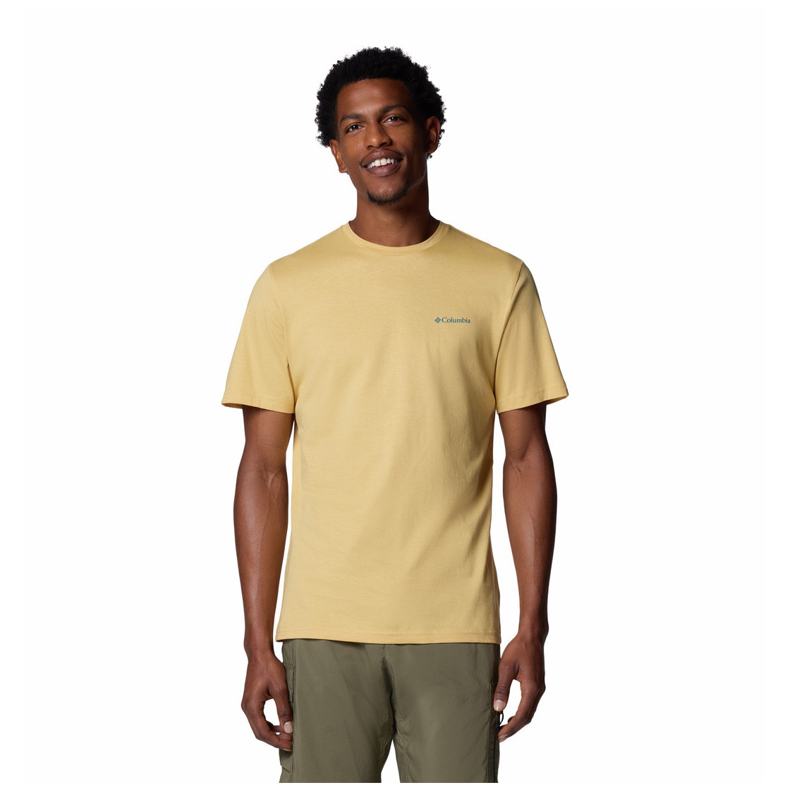 Koszulka męska Columbia Rapid Ridge™ Back Graphic Tee II Rozmiar: L / Kolor: żółty/zielony