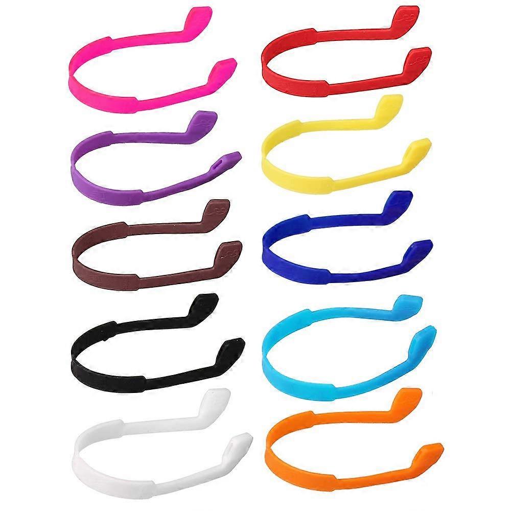 10 Pack Silikonowe okulary Paski, antypoślizgowe okulary dla dzieci Okulary przeciwsłoneczne Okulary Okulary Pasek Uchwyt na okulary Retainer czerw...