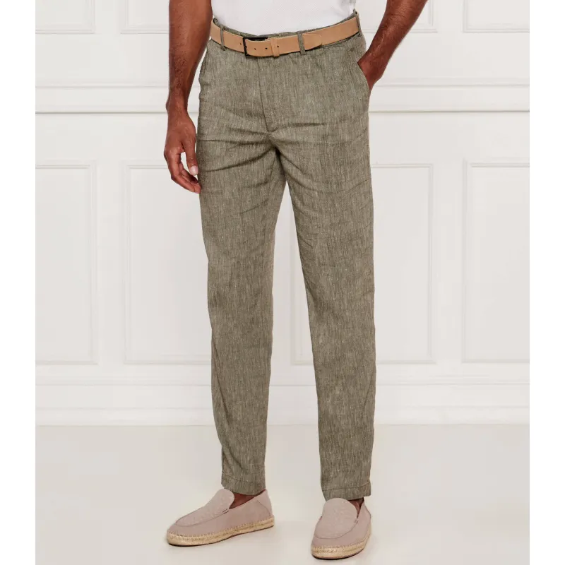 BOSS BLACK Lniane spodnie C-Kane-RDS Regular Fit