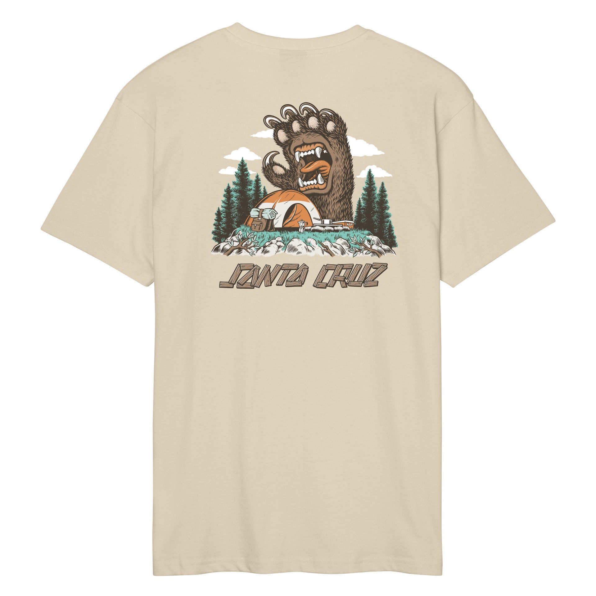 t-shirt SANTA CRUZ Braun Pizza Bear T-Shirt Blond Wood