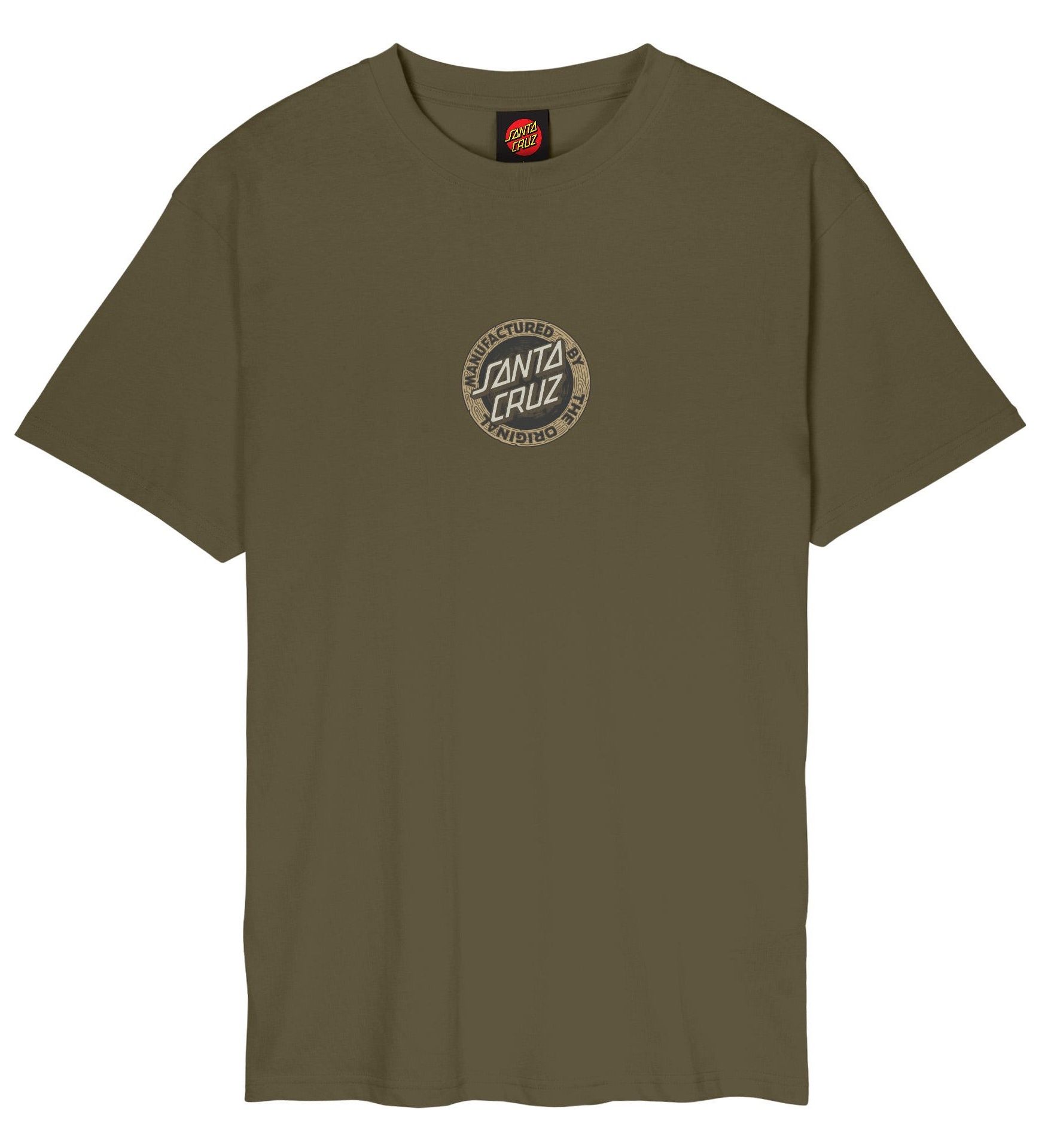 t-shirt SANTA CRUZ Carved MFG Front T-Shirt Uniform Green