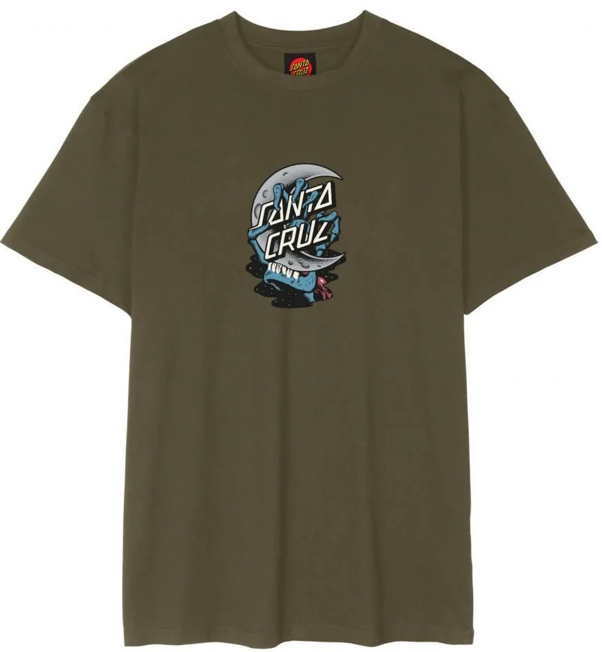 t-shirt SANTA CRUZ Crescent Bone Hand T-Shirt Uniform Green