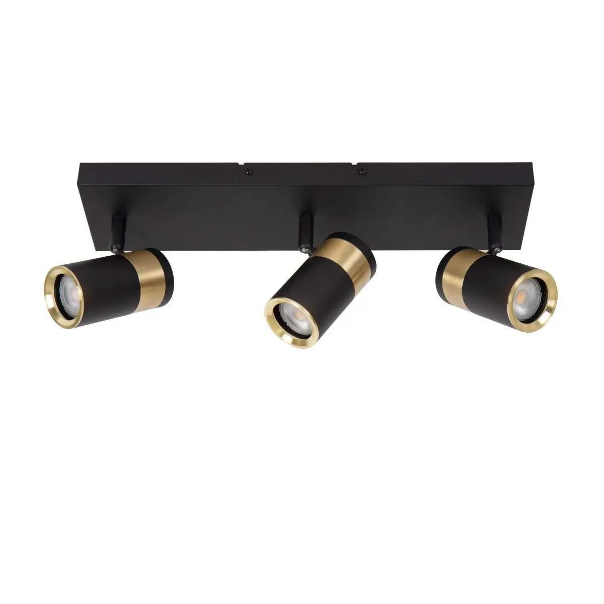 Potrójna lampa sufitowa z regulacją GORIK 53909/03/30 czarny złoty
