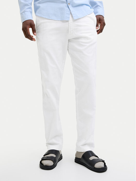 Jack&Jones Spodnie materiałowe Kane 12274977 Biały Relaxed Fit