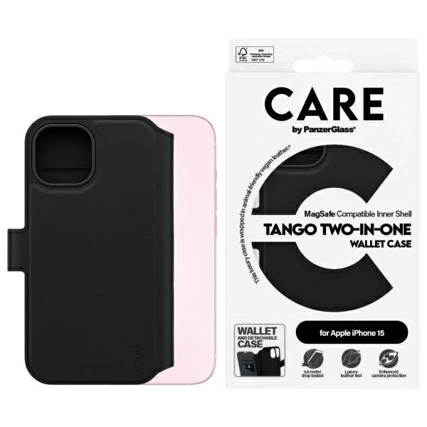 Etui do iPhone 15 CARE by PanzerGlass Tango Wallet 2w1 6,1