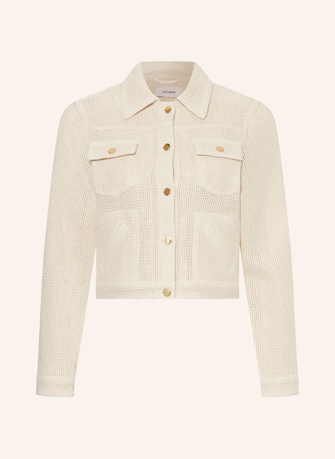 Reiss Żakiet Pudełkowy Renzo beige