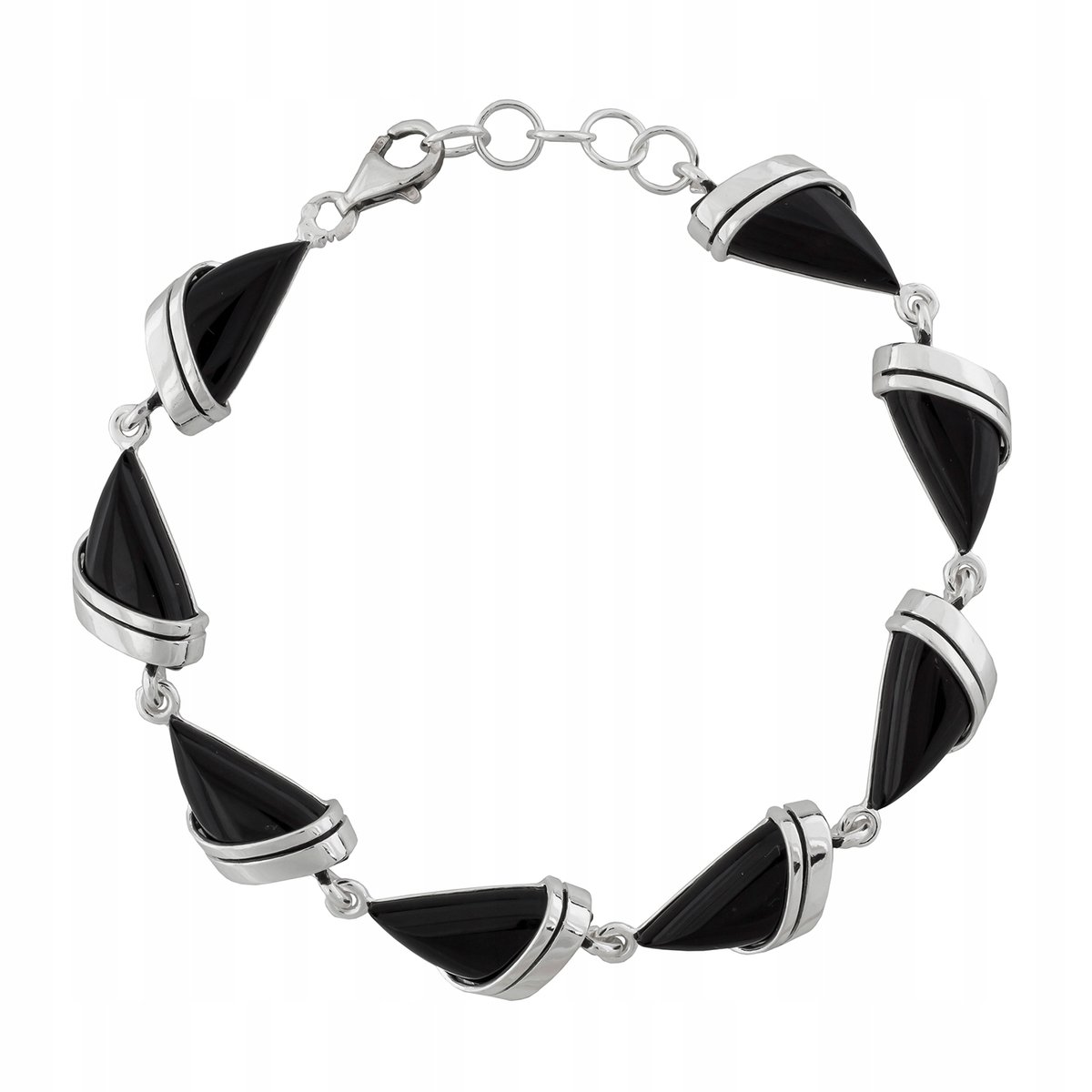 Bransoletka srebrna pr. 925 Black Onyks