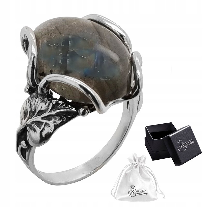 Pierścionek srebrny pr. 925 Pierścień Magiczny Kamień LABRADORYT| r. 13