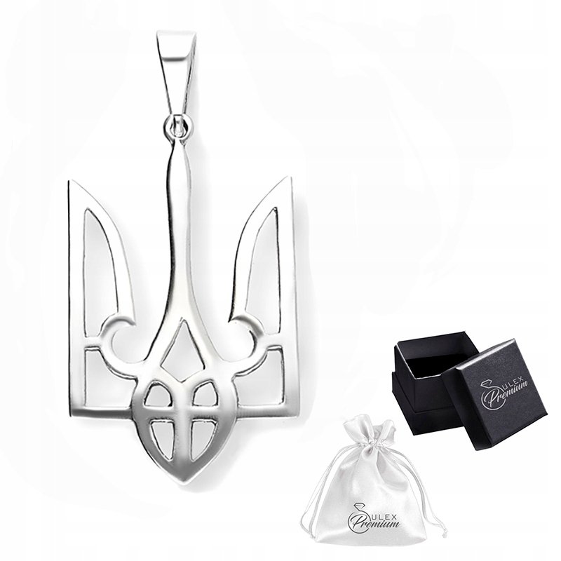 Wisiorek srebrny pr. 925 Zawieszka TRYZUB Symbol Narodowy Ukrainy