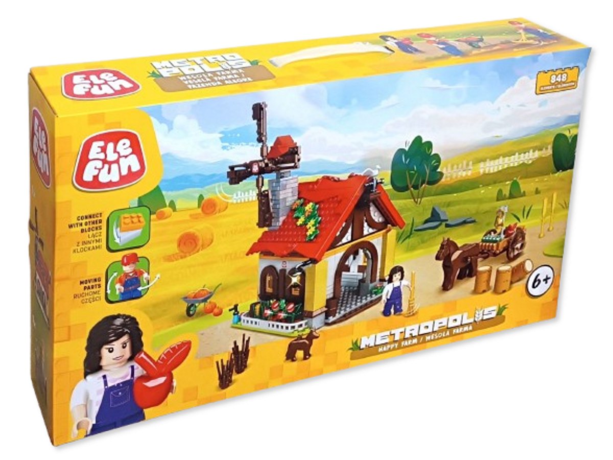 Klocki Elefun Metropolis Wesoła farma 12108