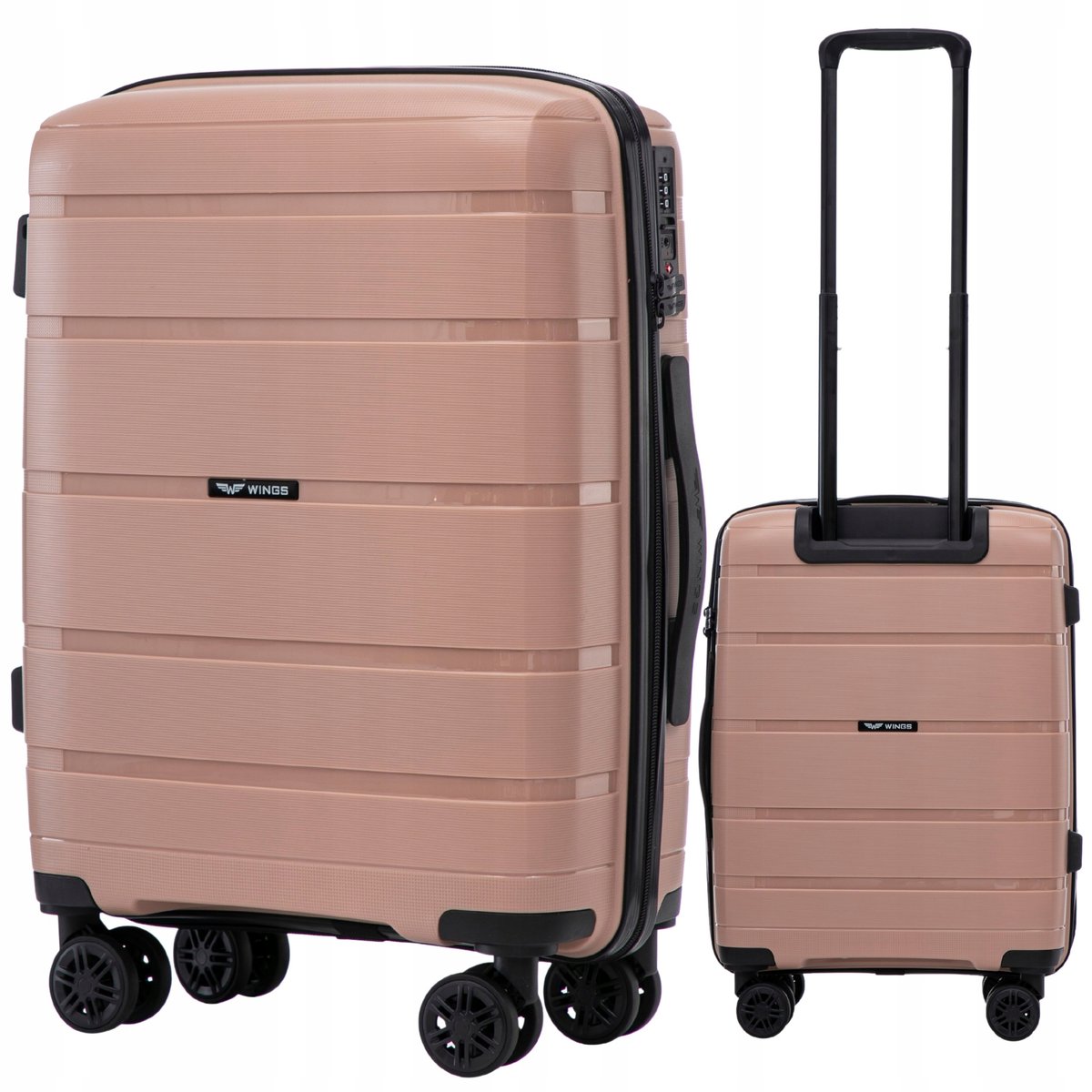 WINGS Mały BAGAŻ podręczny z zamkiem TSA walizka KABINOWA do samolotu