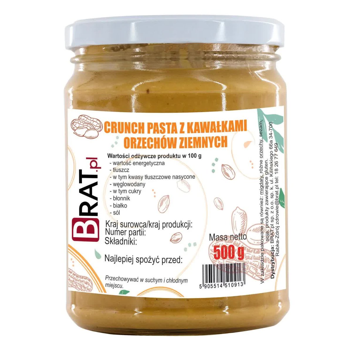 Crunch pasta orzechowa 500g