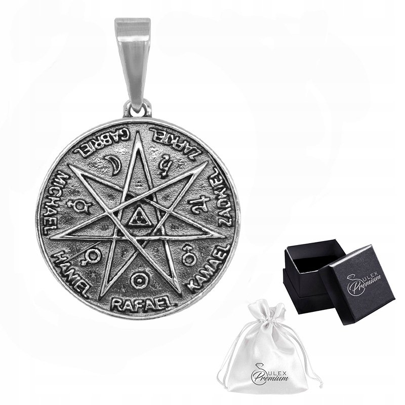 Zawieszka srebrna pr. 925 Wisiorek Oksydowany SIEDMIU ARCHANIOŁÓW