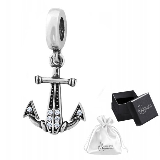 Charms srebro pr. 925 Cyrkonia KOTWICA