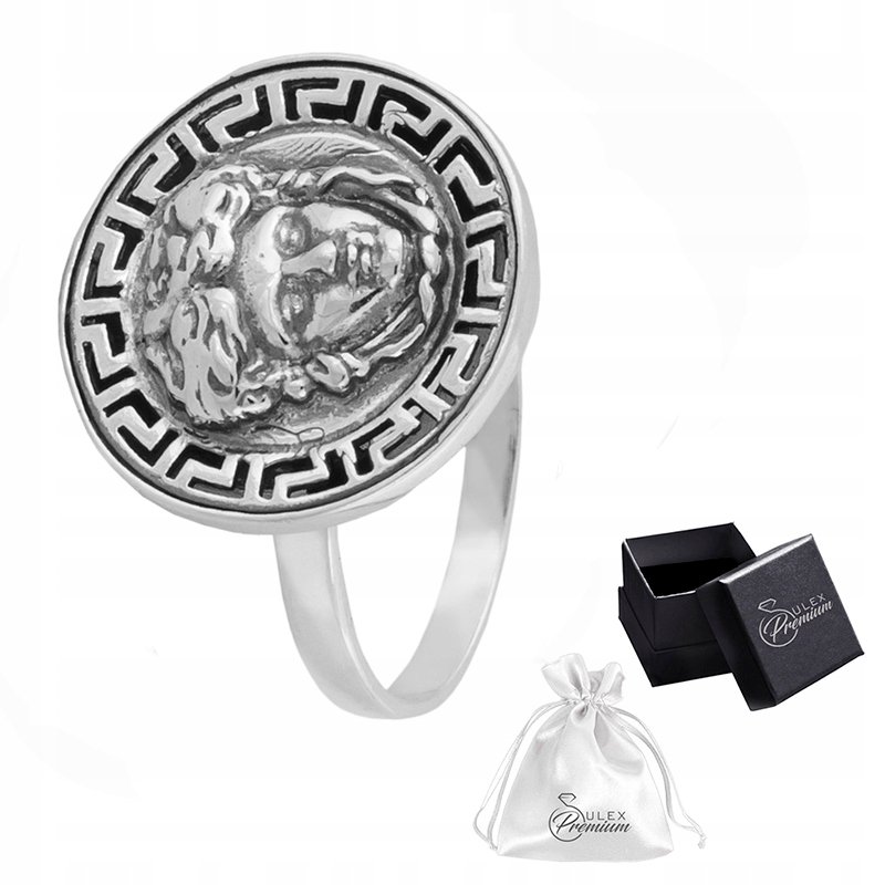 Pierścionek srebro pr.925 Pierścionek z Meduzą Mitologia Greckar. 13