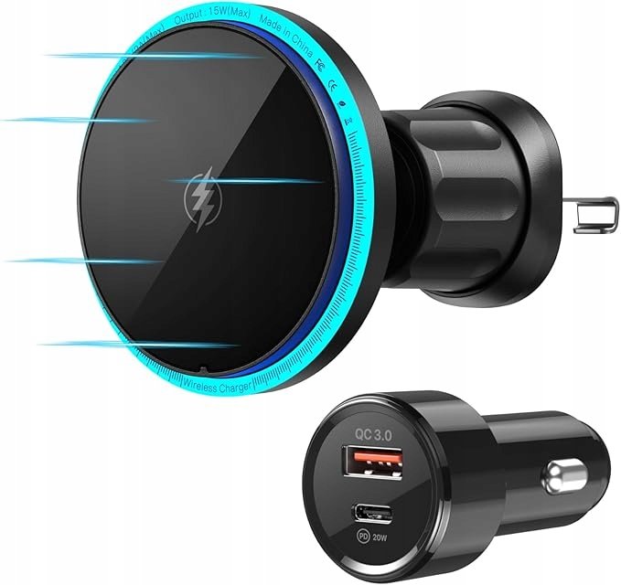 Magnetyczna Ładowarka samochodowa do iphone 12,13,14,15,16 uchwyt na kratkę