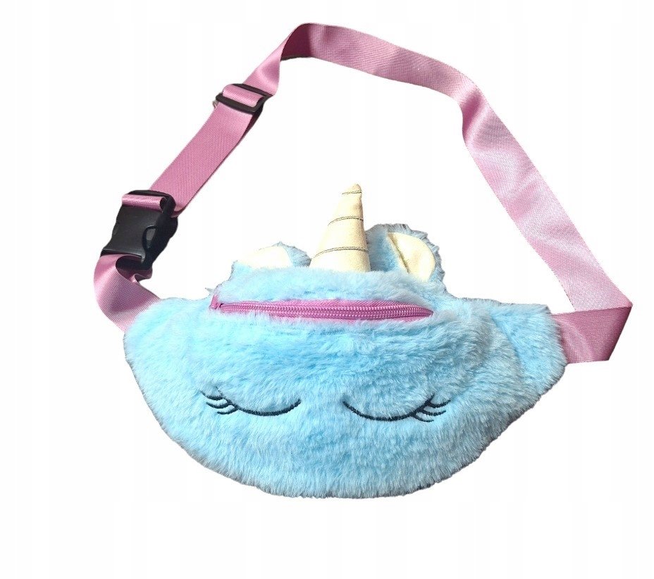 NERKA SASZETKA BIODROWA DLA DZIECI PLUSZOWA MIĘKKA FUTRZANA JEDNOROŻEC