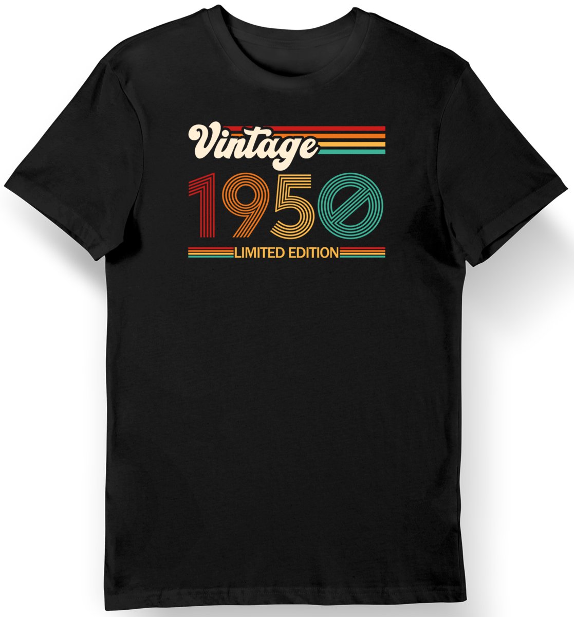 Koszulka męska na 75 urodziny 1950 vintage limited edition czarna S
