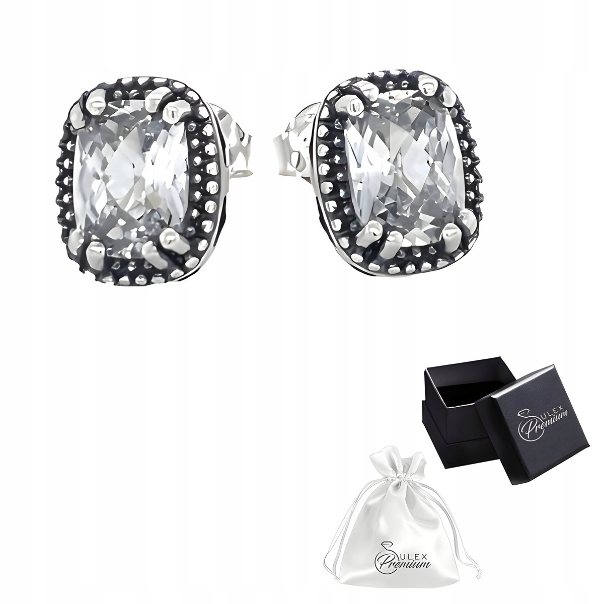 Kolczyki srebrne pr. 925 Kolczyki Sztyft z Cyrkonią na Prezent Dla Niej