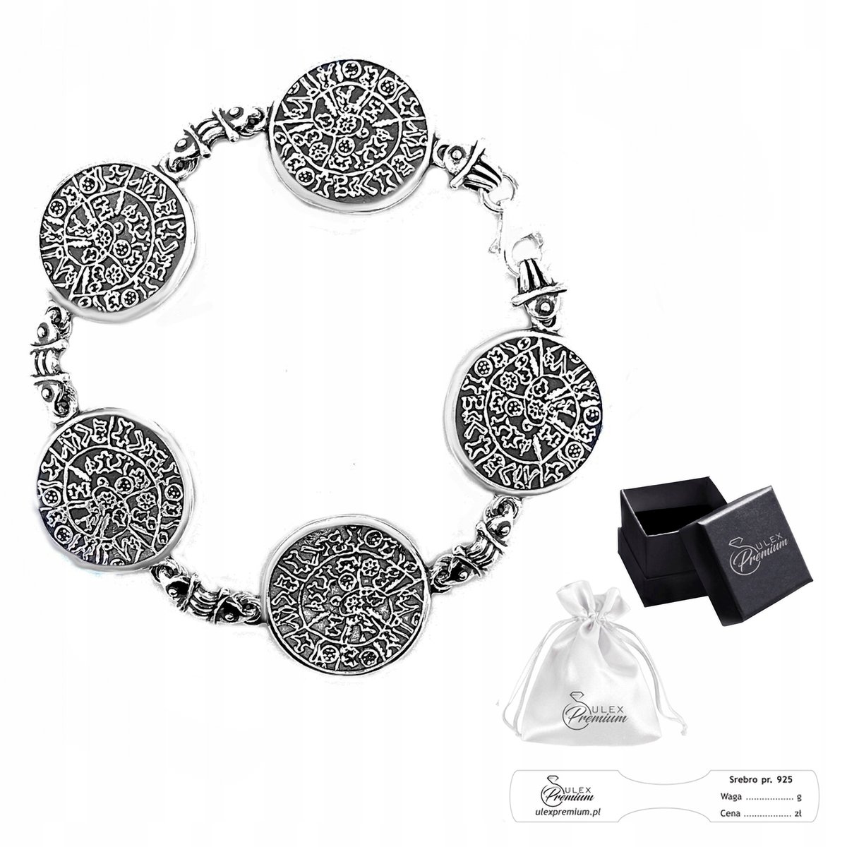 Bransoletka srebrna pr. 925 Elegancka Bransoleta Damska Historia Ziemi
