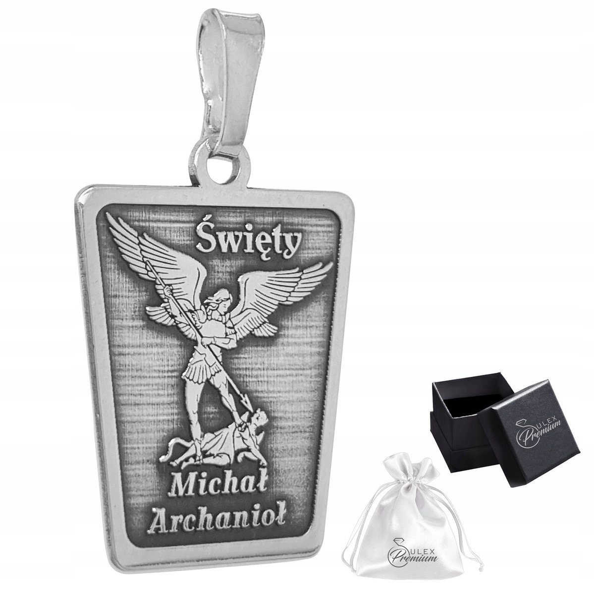 Medalik Srebrny Święty Michał Archanioł z modlitwą Srebro pr. 925