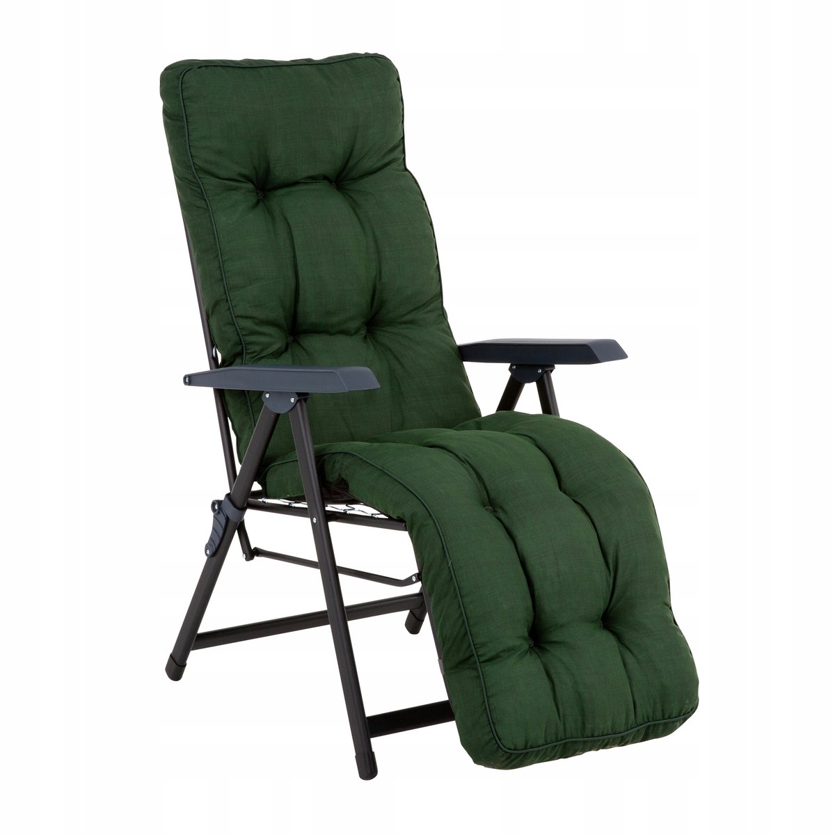 460289 Fotel ogrodowy z podnóżkiem leżak Lena Plus Black Edition PATIO