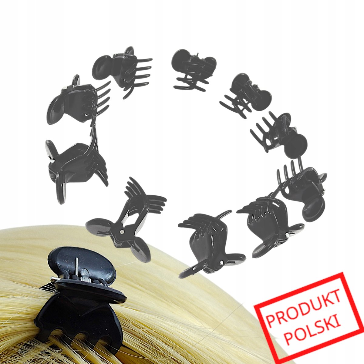 Krabiki Spinki do włosów Żabki do storczyków