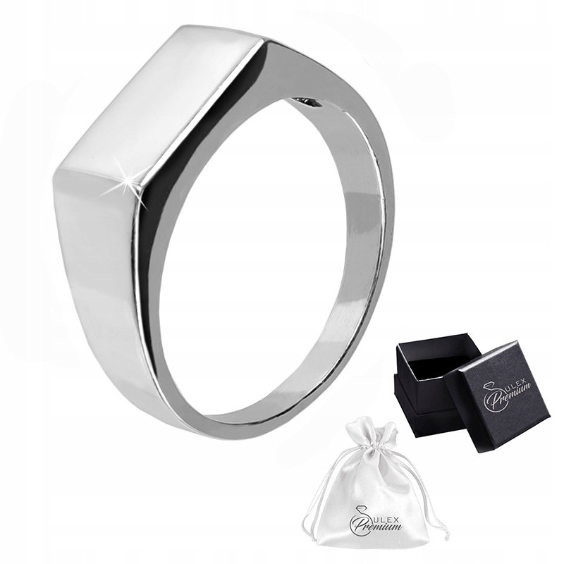 Sygnet srebrny 925 męski polerowany r. 30 + GRAWER