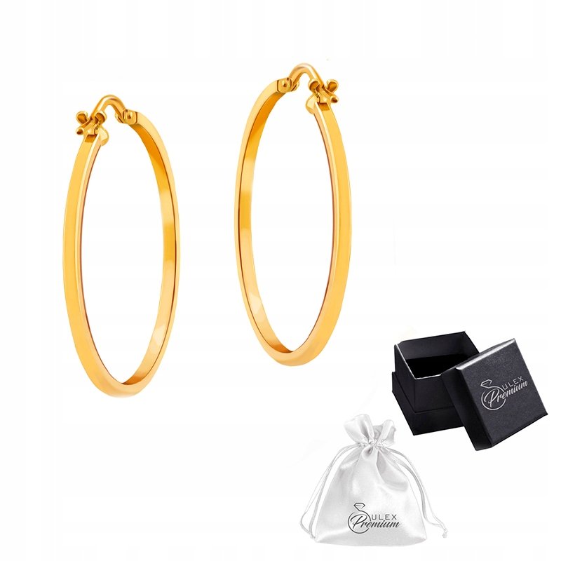 Kolczyki Srebrne Koła Srebro Pozłacane Próby. 925 Piękne okrągłe Ø 3,3 cm