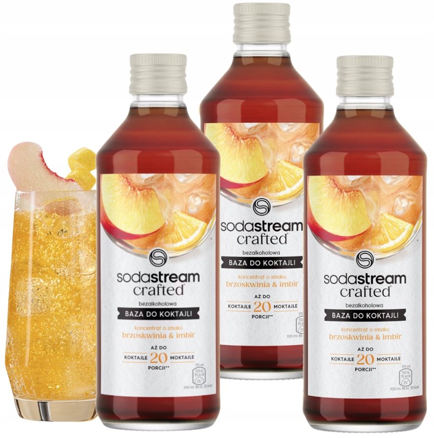 Zestaw Syrop SodaStream Crafted Brzoskwinia & Imbir 3x330 ml