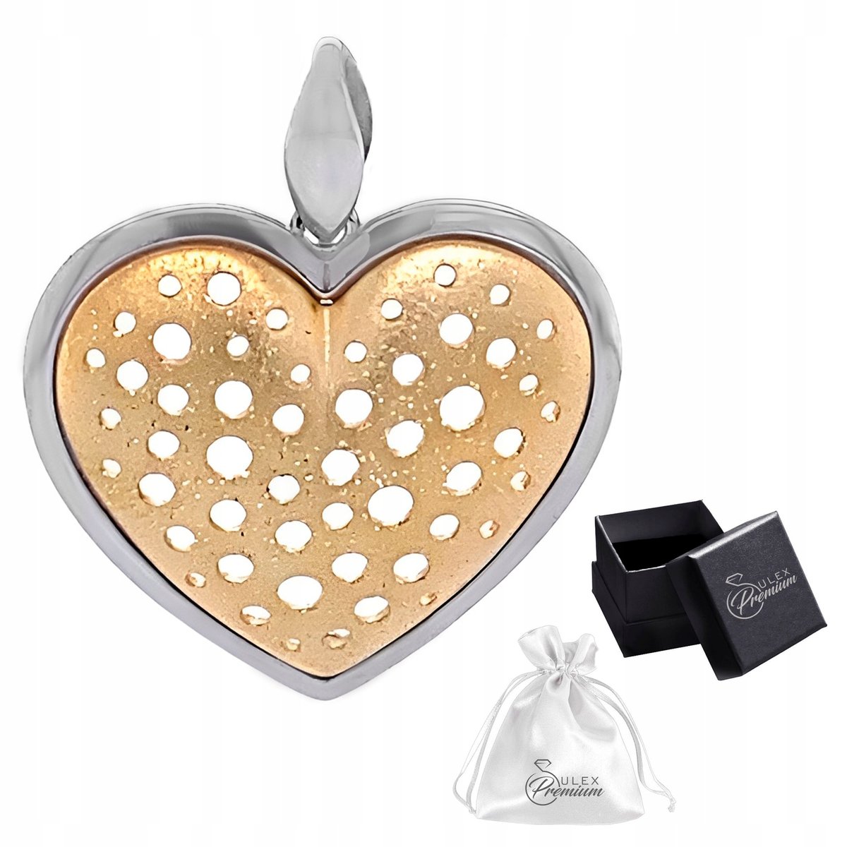 Zawieszka Srebro pr. 925 Wisiorek SERCE Pozłacane Prezent dla Ukochanej