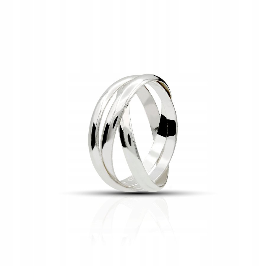 Pierścionek potrójny srebro 925 r. 26