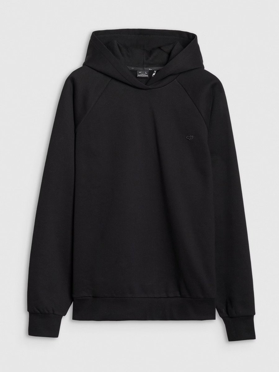 4F Bluza dresowa nierozpinana z kapturem uniseks 4FWSS25TSWSU1547-20S Czarny Roz. XS